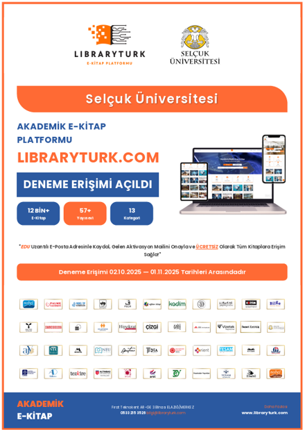 Library E-Türk Veritabanı Üniversitemiz Deneme Erişimine Açılmıştır
